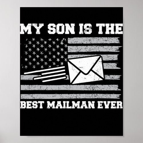 Mens Mail Carrier Design for a Patriotic Dad of a Poster