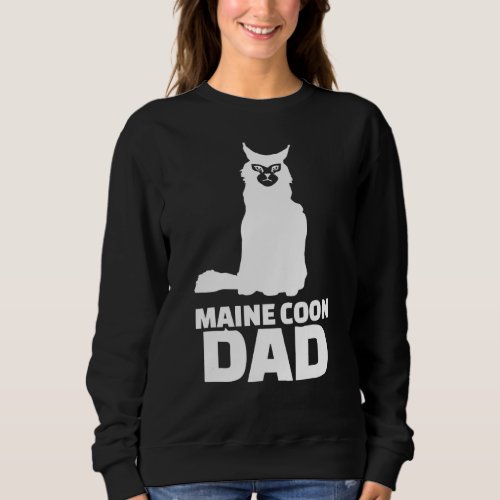 Mens Maine Coon Cat Dad Sweatshirt