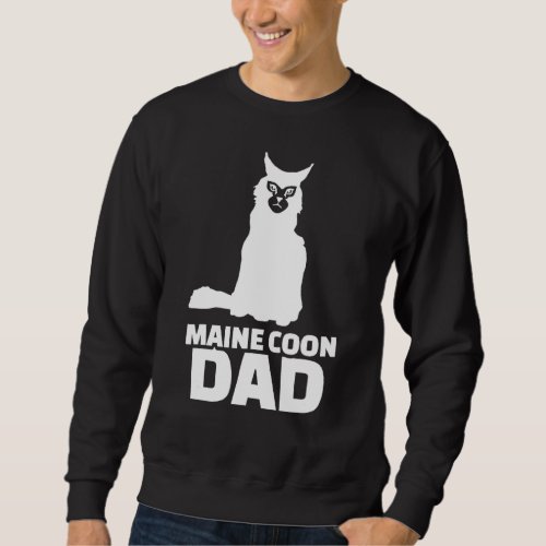 Mens Maine Coon Cat Dad Sweatshirt