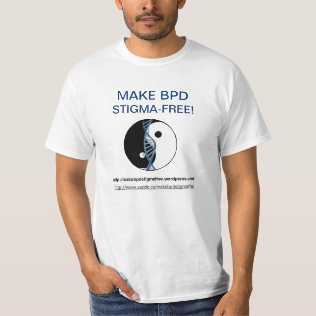 Mens "Make BPD Stigma-Free!" Logo T-Shirt (Front)