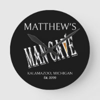 Men's Man Cave Pub Clock Sign
