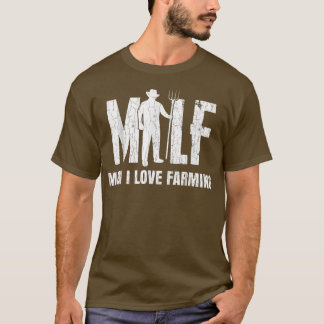 Mens Man I Love Farming Funny Farmer Farm Tractor T-Shirt