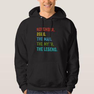 Mens Man Myth Legend November 2000 22nd Birthday Hoodie