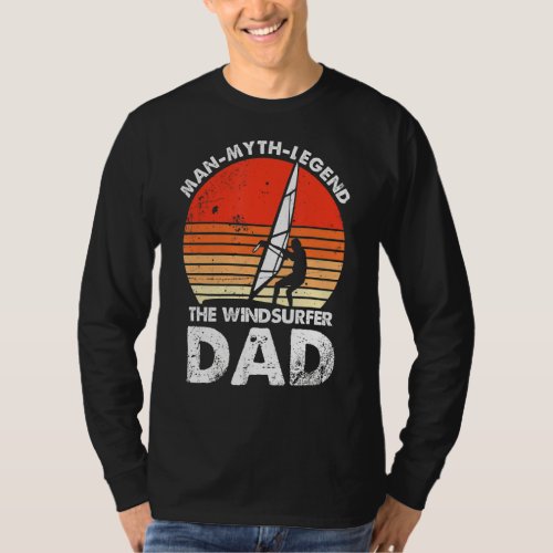 Mens Man Myth Legend Windsurfer Dad Windsurfing Su T_Shirt