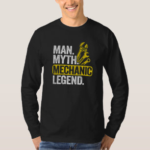 Mens Man Myth Mechanic Legend Car Guy Garage Dad M T-Shirt