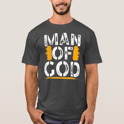 Mens Man of God Husband Dad Papa  T_Shirt