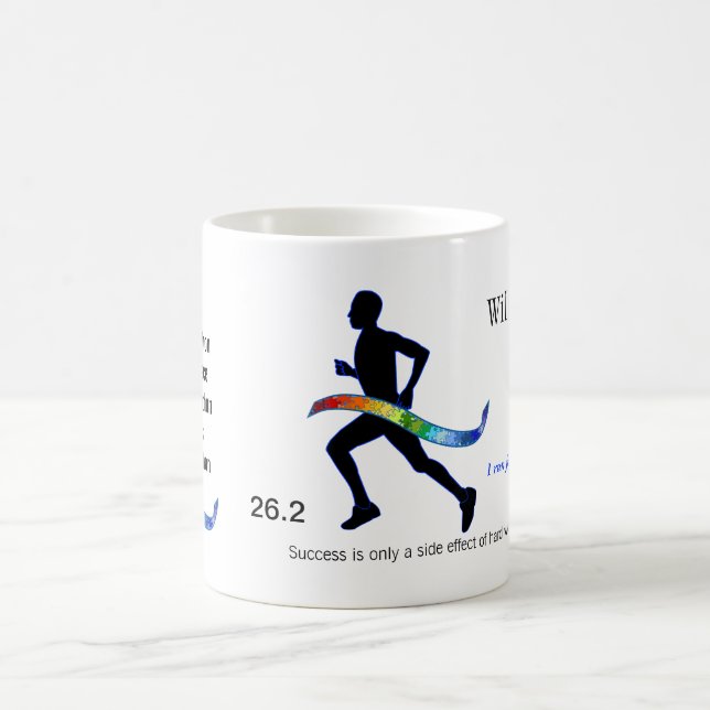 Men's Marathon with Puzzle Ribbon Coffee Mug (Center)
