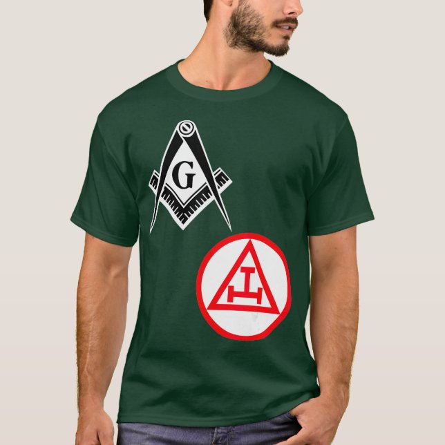 Mens Mason Royal Arch Split T  Masonic York Rite T-Shirt (Front)