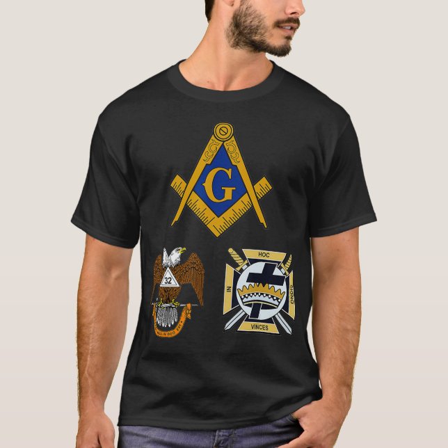 Mens Mason Scottish Rite Knights Templar T Shirt Y (Front)