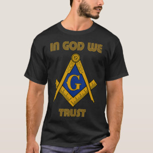 Mens Masonic In God We Trust Mason Shrine Free T-Shirt
