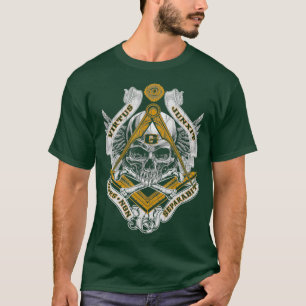 Mens Masonic Skull Virtus Junxit Mors Non Gift T-Shirt