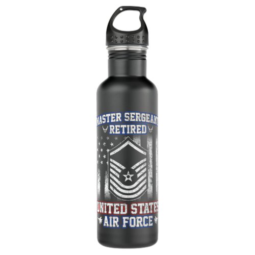 Mens Master Sergeant Retired United State Air Forc Stainless Steel Water Bottle