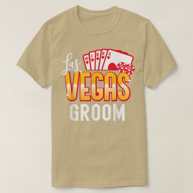 Mens Matching Las Vegas Wedding Bride and Groom Ve T-Shirt (Design Front)