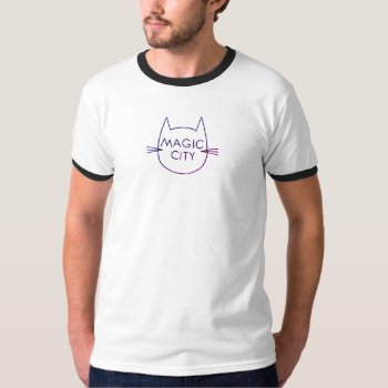 Men's Mck Ringer T-shirt With Custom Back Text by MagicCityKitties at Zazzle