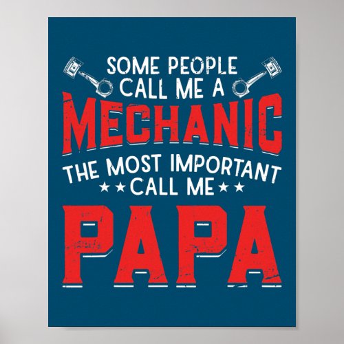 Mens Mechatronics Craftsman Dad Grandpa Mechanic  Poster
