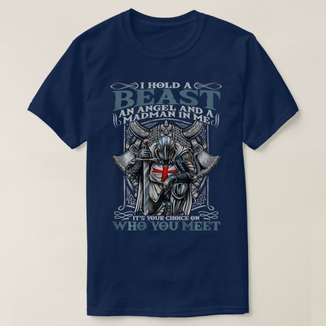 Mens Medieval Crusader Knight Templar Costume Chri T-Shirt (Design Front)