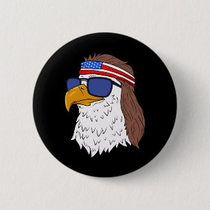 Mens Memorial Day4th Of July Patriotic Usa Eagle Button