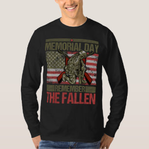 Mens Memorial Day Remember The Fallen American Fla T-Shirt