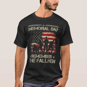 Mens Memorial Day Remember The Fallen Veteran Day T-Shirt
