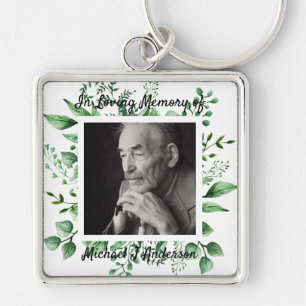 Mens Memorial Gift Bereavement Photo Loving Memory Keychain