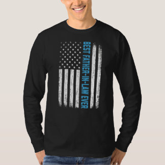 Mens Men Best Father In Law Ever Usa Flag 4th Of J T-Shirt