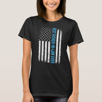 Mens Men Best Father In Law Ever Usa Flag 4th Of J T-Shirt