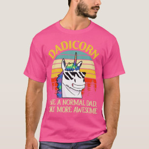 Mens Men Dadicorn Funny Unicorn Dad Sunglasses  T-Shirt