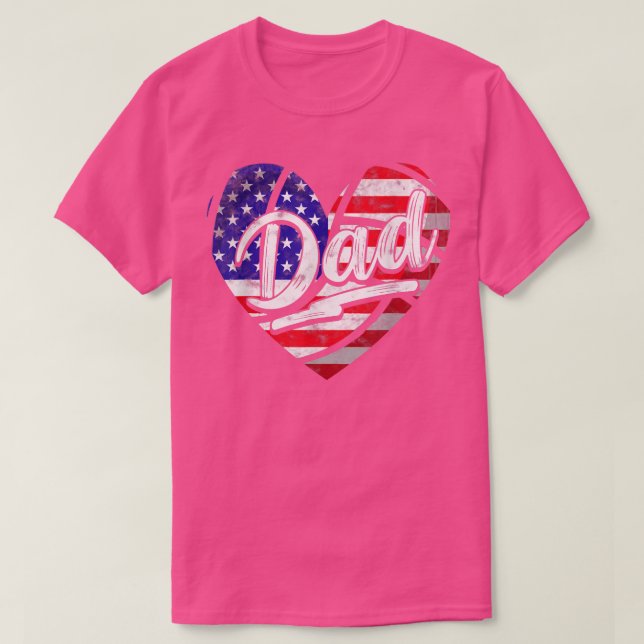 Mens Men Patriotic American Flag Heart Volleyball  T-Shirt (Design Front)