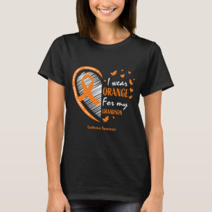 Mens Men Women Wear Orange For Grandson Leukemia T-Shirt