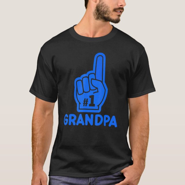 Mens Mens 1 Grandpa   Number One Father's Day 1 T-Shirt (Front)