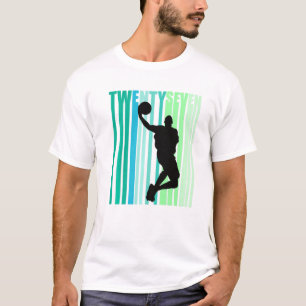 Mens Mens 27th Birthday Basketball 27 Today Player T-Shirt