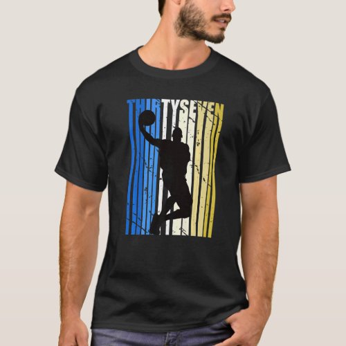 Mens Mens Basketball 37th Birthday For Sports Fans T_Shirt