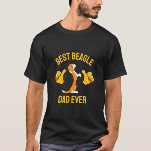 Mens Mens Best Beagle Dad Ever Retro Vintage  Pupp T_Shirt