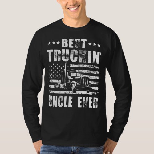 Mens Mens Best Truckin Uncle Ever American Flag S T_Shirt