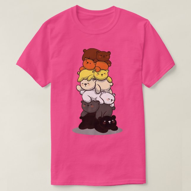 Mens Mens Cute Gay Bear Pride Colours  Bear Flag B T-Shirt (Design Front)