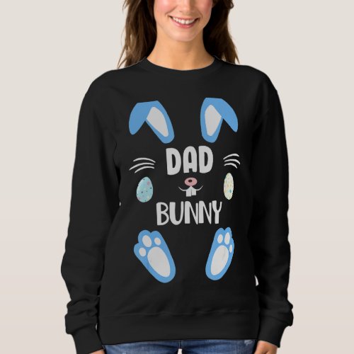 Mens Mens Dad Bunny Cute Easter Costume Dad Family Sweatshirt