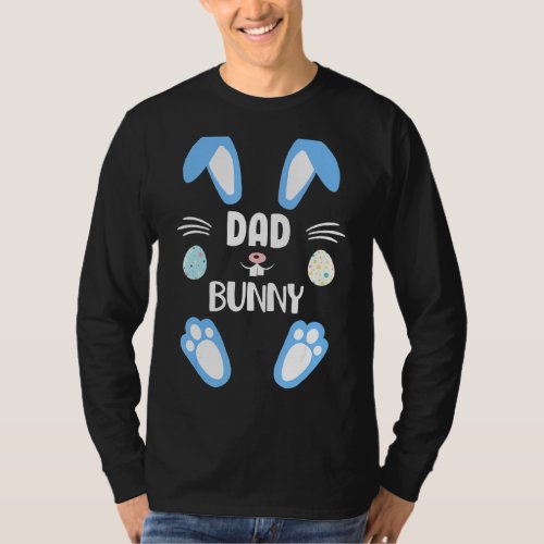 Mens Mens Dad Bunny Cute Easter Costume Dad Family T_Shirt