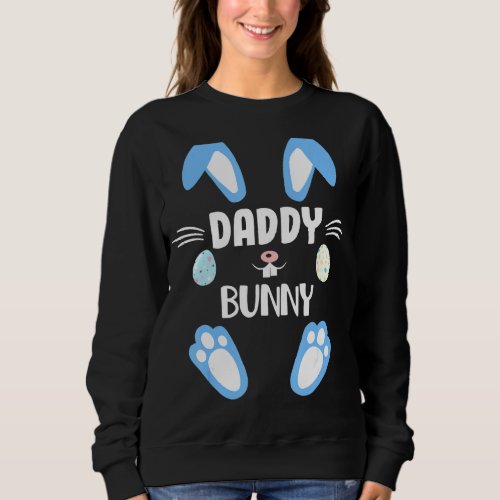 Mens Mens Daddy Bunny Cute Easter Costume Dad Fami Sweatshirt