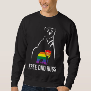 Mens Mens Free Dad Hugs Gay Pride Lgbt Rainbow Men Sweatshirt