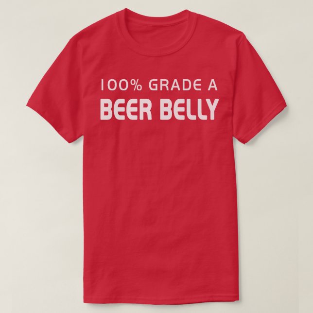Mens Men's Funny Beer Belly Drinking Fitness Humor T-Shirt (Design Front)