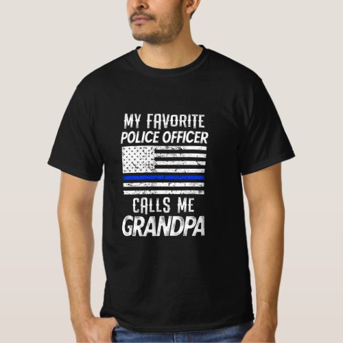 Mens Mens My Favorite Police Officer Calls me Gran T_Shirt