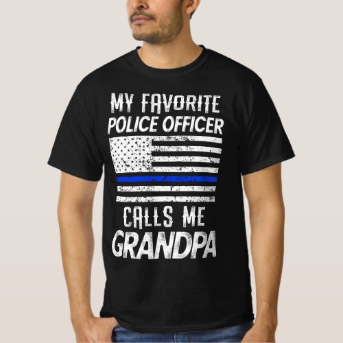 Mens Mens My Favorite Police Officer Calls me Gran T_Shirt