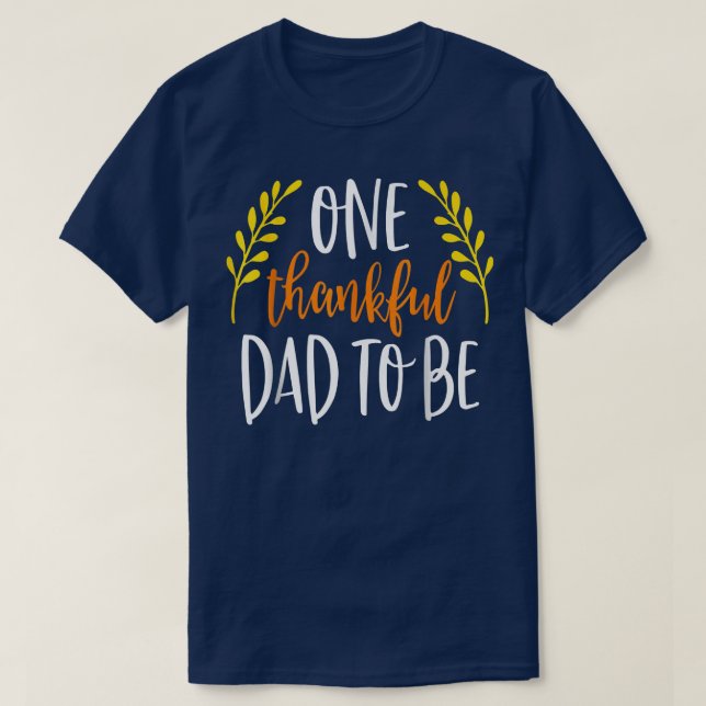 Mens Mens Thanksgiving Pregnancy Announcement Than T-Shirt (Design Front)