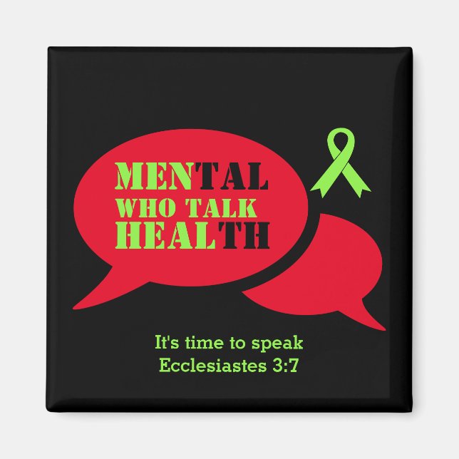 MEN'S Mental Health Awareness MEN WHO TALK HEAL Magnet (Front)