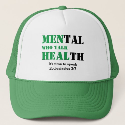 Mens Mental Health MEN WHO TALK HEAL Awareness Trucker Hat