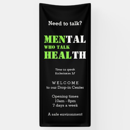 Mens Mental Health MEN WHO TALK HEAL Custom  Banner