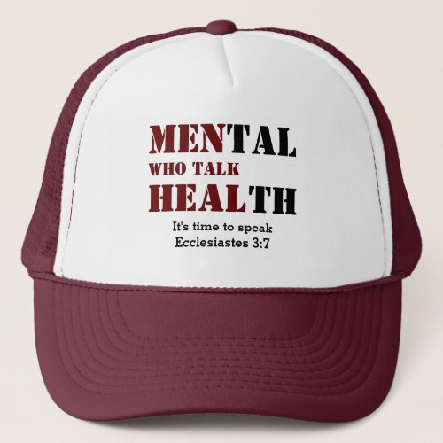 Mens Mental Health Trucker Hat