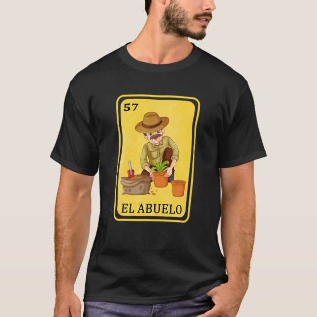 Mens Mexican Grandpa Father Dad Spanish Lottery Bi T-Shirt (Front)