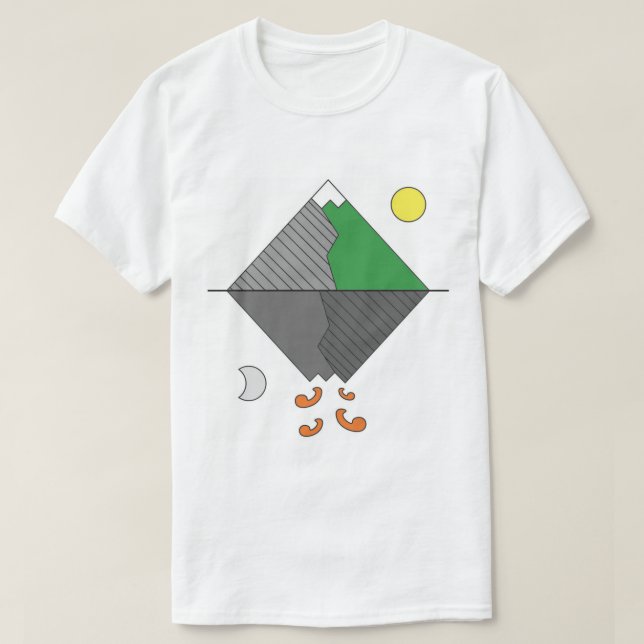 Mens Minimalist Mountain Tee (Design Front)