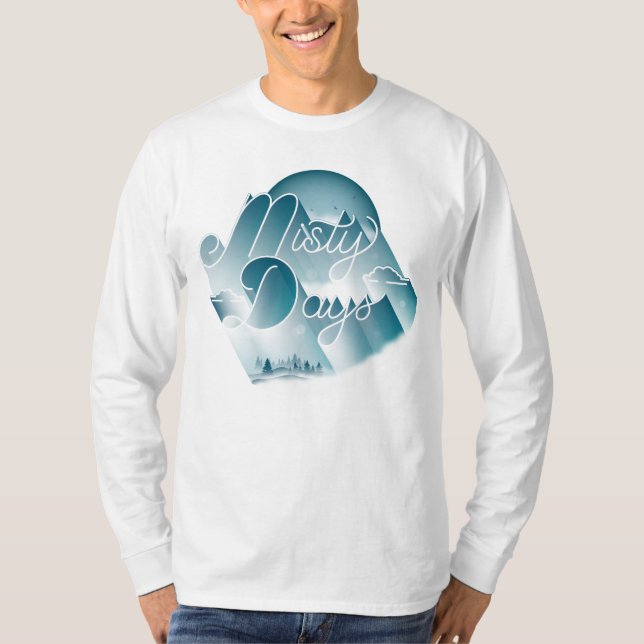 Men's Misty Days Long-Sleeve Shirt / White (Front)
